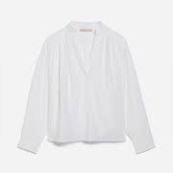 Vanessa Bruno White Calvin Peasant Blouse Size